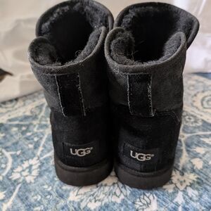 UGG Black Ankle Booties with Plush Lining